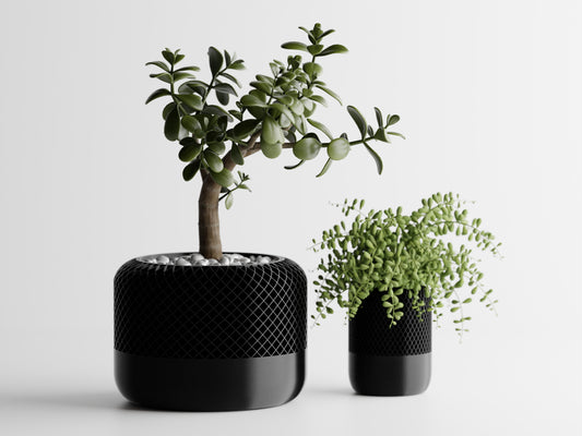 Modern Plant Pot Speaker Style  Vase, Minimalist Indoor Planter for Home Decor, Round Decorative Flower Pot, Contemporary Plant Holder