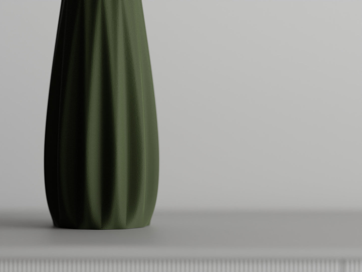 Straight Ribbed Vase