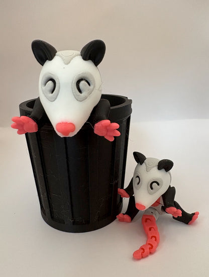 Articulated Possums in a Trash Can